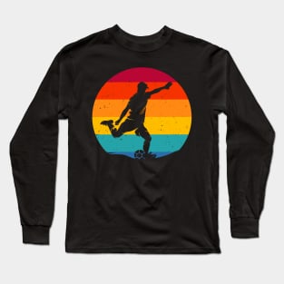 Soccer Retro Vintage Soccer Player Gift Long Sleeve T-Shirt